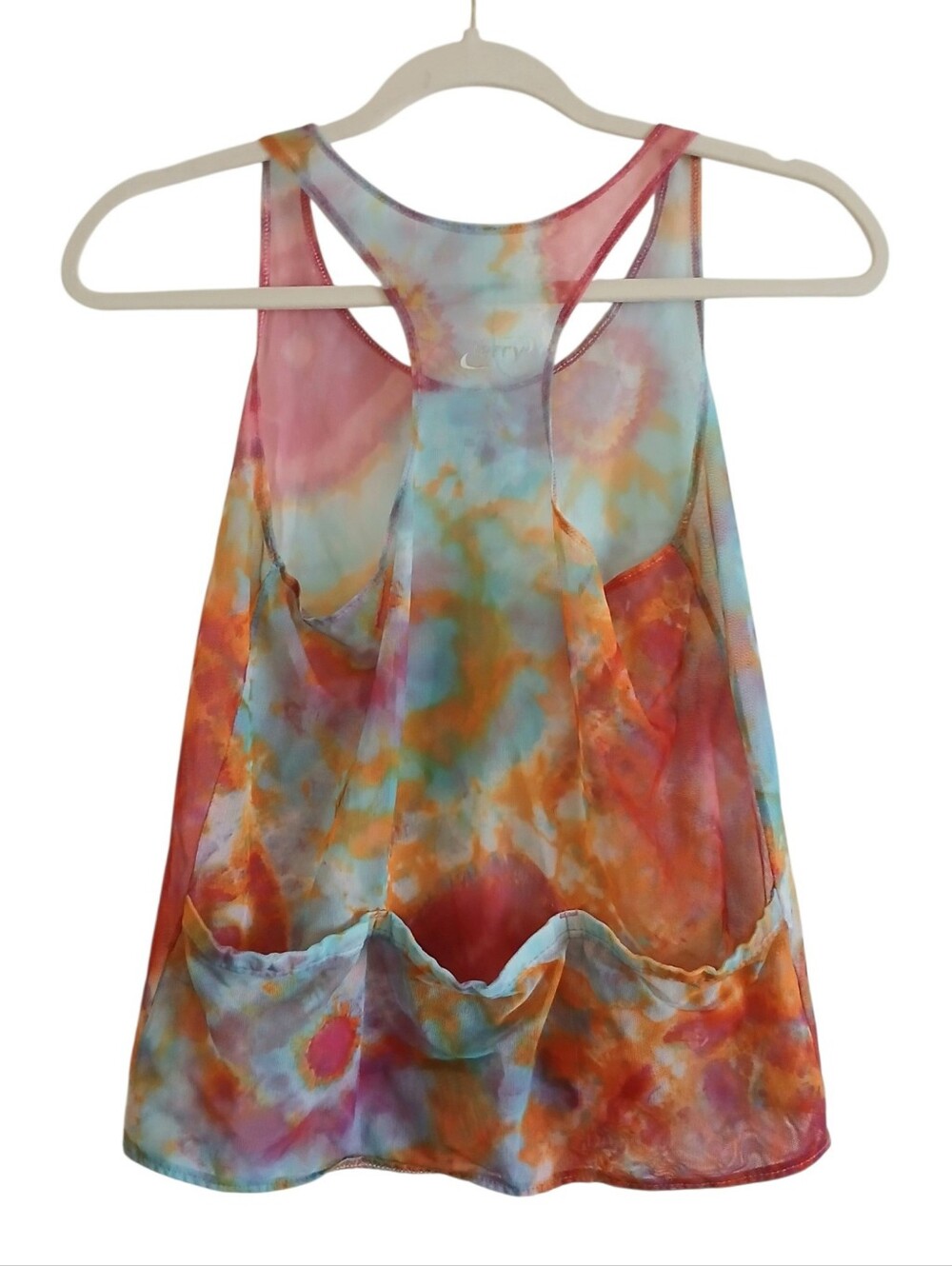 TERRY Cycling Mesh Tank Jersey Women's XS Tie Dye Lightweight Pockets Bike